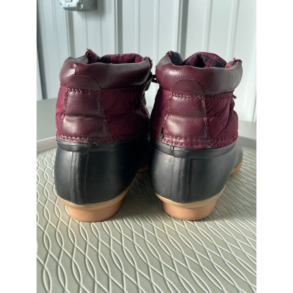 Skechers Hampshire Ridge Mid Quilted Lace Up Duck Boot Womens 7 Burgundy Outdoor - Picture 4 of 9